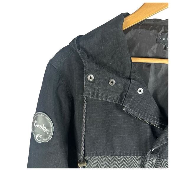 Cookies Designer Streetwear Wool Full Zip Coat Men’s S - Urban Preppy Luxury Y2K - Picture 10 of 16